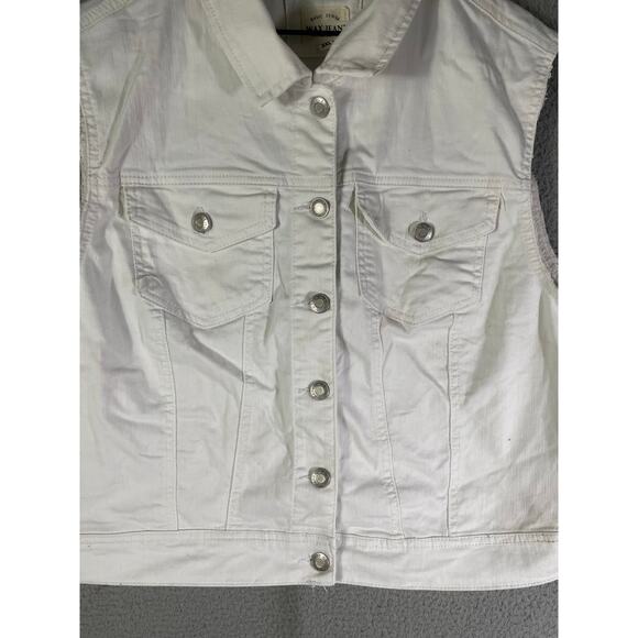 Patriotic Eagle Flag Patchwork Vest 3XL Men’s Denim Look USA Military Veteran - Picture 10 of 12